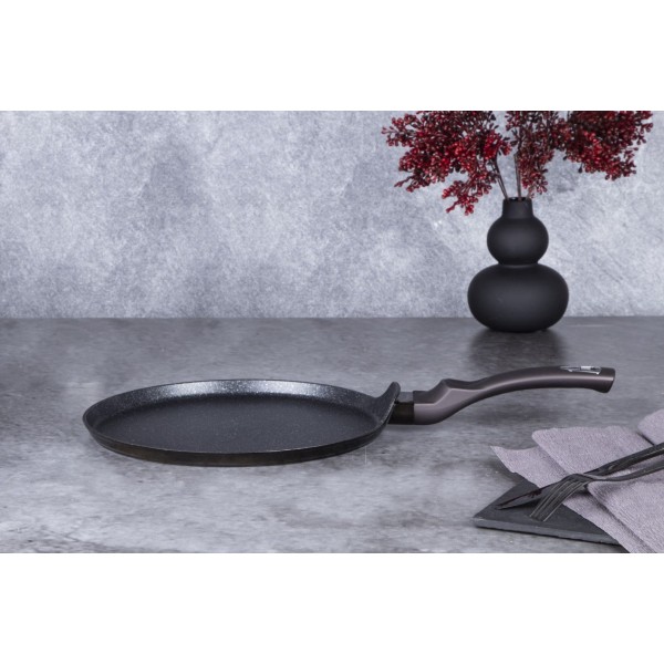 Пательня для млинців Berlinger Haus Shiny Black BH-7132, 28 см, гранитне покриття