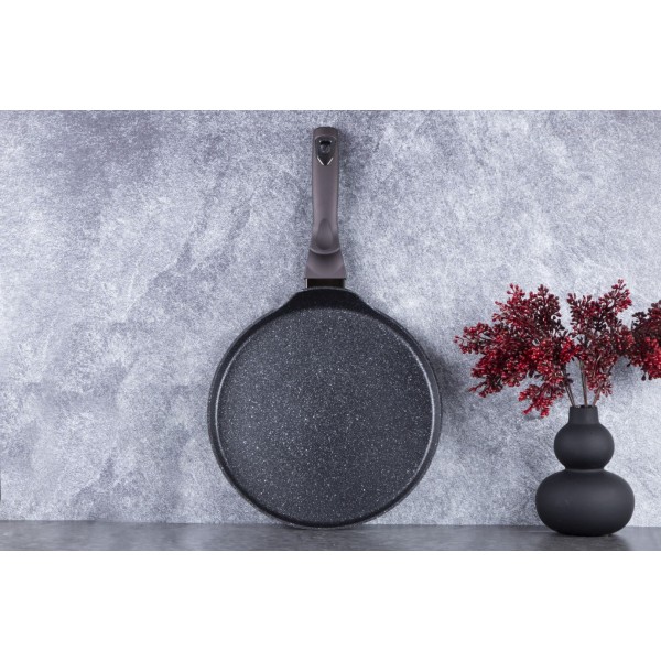 Пательня для млинців Berlinger Haus Shiny Black BH-7132, 28 см, гранитне покриття