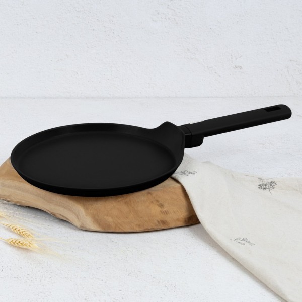 Пательня для млинців BerlingerHaus BH-8172 Matte Black, діаметр 25 см, для рівномірного смаження