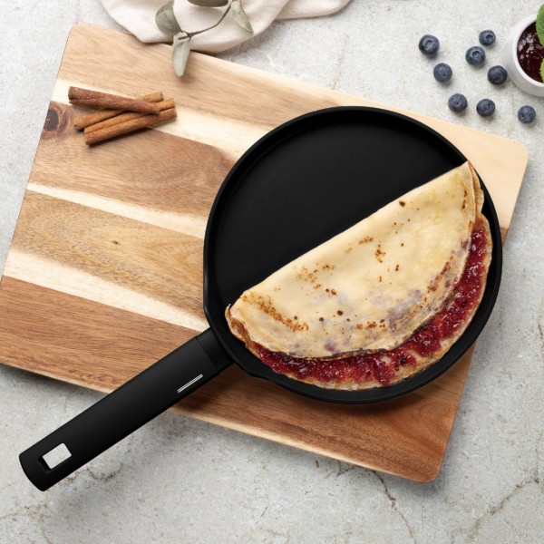 Пательня для млинців BerlingerHaus BH-8172 Matte Black, діаметр 25 см, для рівномірного смаження