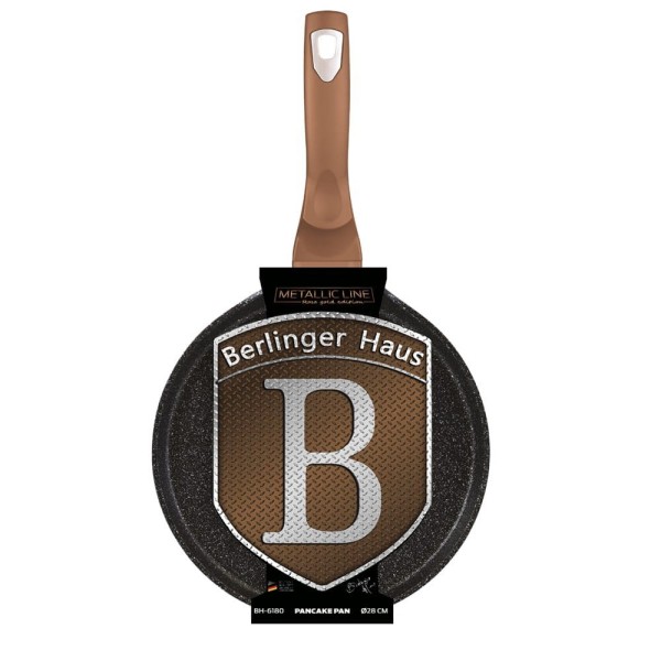 Patelnia do naleśników Berlinger Haus Metallic Line Rose Gold 28 cm BH-6180