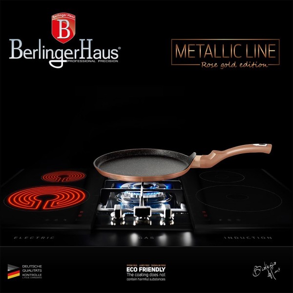 Patelnia do naleśników Berlinger Haus Metallic Line Rose Gold 28 cm BH-6180