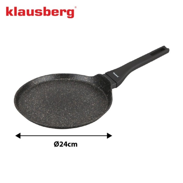 Patelnia do naleśników Klausberg KB-7957, marmurkowa, 24 cm