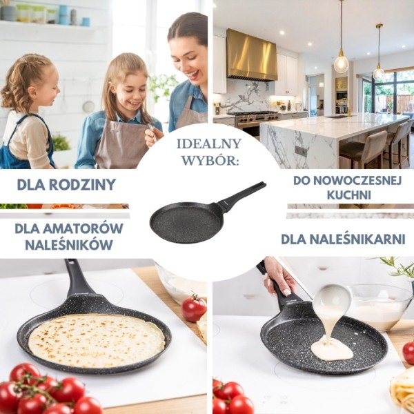 Patelnia do naleśników Klausberg KB-7957, marmurkowa, 24 cm