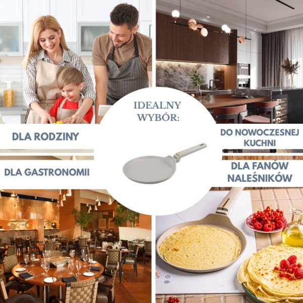 Пательня для млинців, Klausberg KB-7965, мармурове покриття, 24 см (для сковорідної готування)