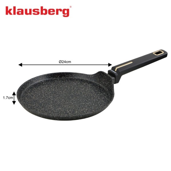 Patelnia do naleśników Klausberg KB-7964, marmurkowa 24 cm