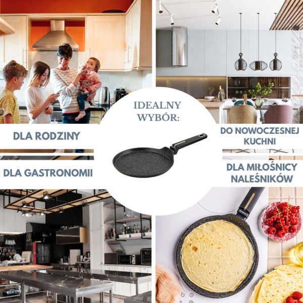 Patelnia do naleśników Klausberg KB-7964, marmurkowa 24 cm