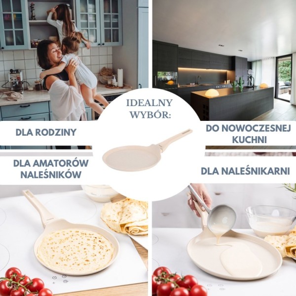 Patelnia do naleśników Klausberg KB-7958, marmurkowa 24 cm