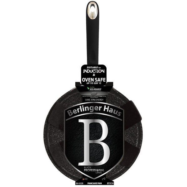 Patelnia do naleśników Berlinger Haus Black Professional Line BH-6128 25 cm tytanowa