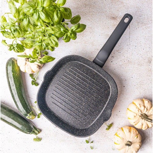 Patelnia grillowa Klausberg KB-7661 24 cm z powłoką marmurową do grillowania potraw