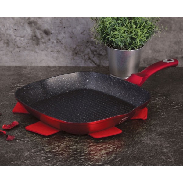 Patelnia grillowa Berlinger Haus Metallic Line 28 cm Burgundy BH-1271-N
