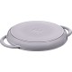 Patelnia grillowa Staub Okrągła 22 cm żeliwna z dwoma uchwytami grafitowa