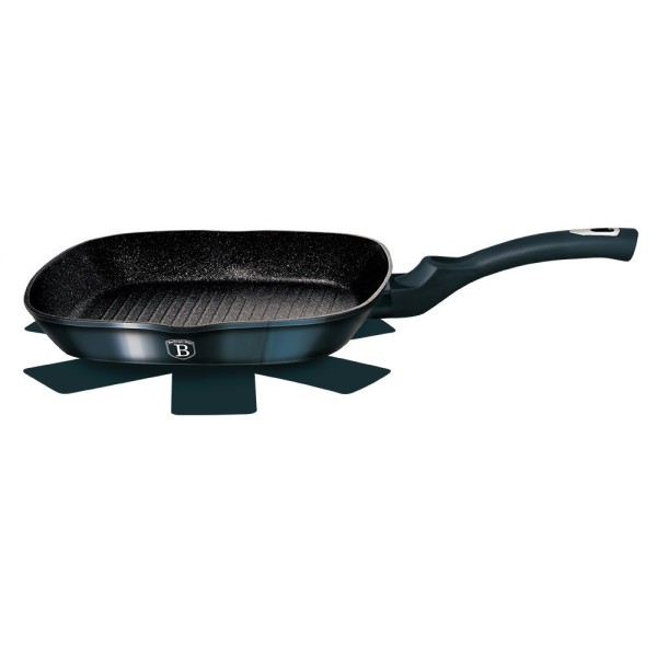 Patelnia grillowa Berlinger Haus Metallic Aquamarine 28 cm granitowa