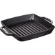 Patelnia grillowa Staub kwadratowa żeliwna 23 cm z dwoma uchwytami czarna