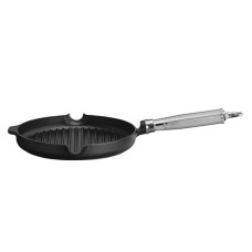 Patelnia grillowa Hendi 629925 żeliwna śr. 250 mm do grillowania