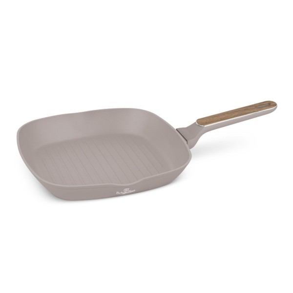 Patelnia grillowa, BerlingerHaus BH-8335 Taupe Nordic, 28 cm, do steków i warzyw