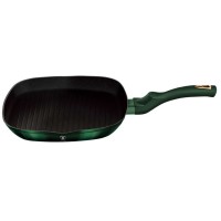 Гранітна сковорода-гриль 28x28 см BERLINGER HAUS METALLIC LINE EMERALD BH-6050