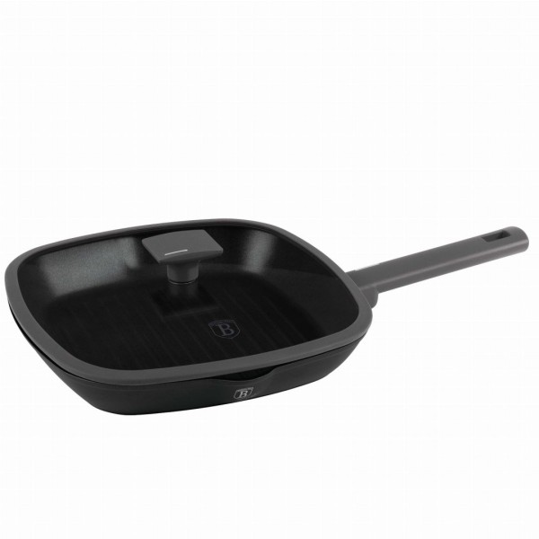 Patelnia grillowa Berlinger Haus Antracit BH-8127 tytanowa 28 cm z pokrywką
