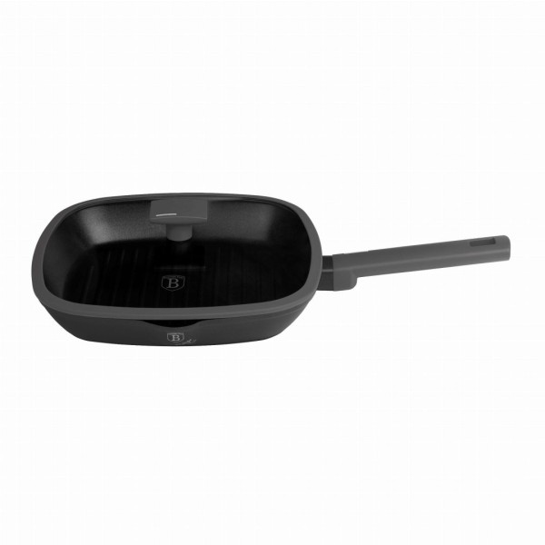 Patelnia grillowa Berlinger Haus Antracit BH-8127 tytanowa 28 cm z pokrywką