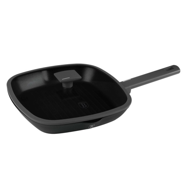 Patelnia grillowa Berlinger Haus Antracit BH-8127 tytanowa 28 cm z pokrywką