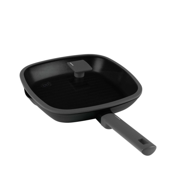 Patelnia grillowa Berlinger Haus Antracit BH-8127 tytanowa 28 cm z pokrywką