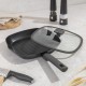 Patelnia grillowa Berlinger Haus Antracit BH-8127 tytanowa 28 cm z pokrywką