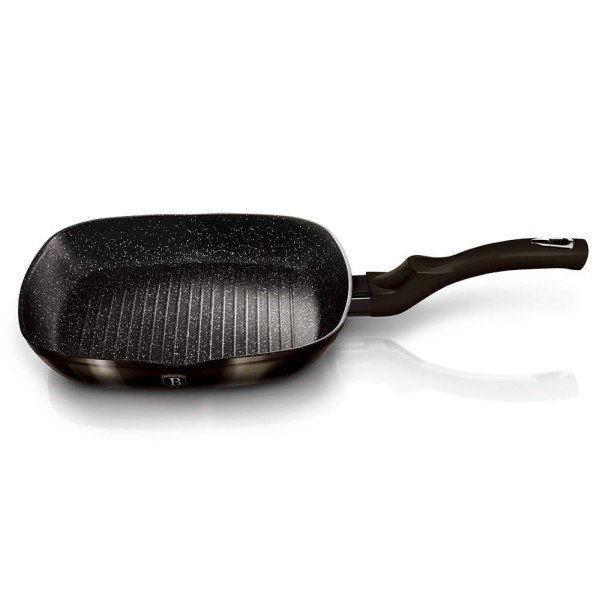 Patelnia grillowa Berlinger Haus Shiny Black 28x28 cm granitowa