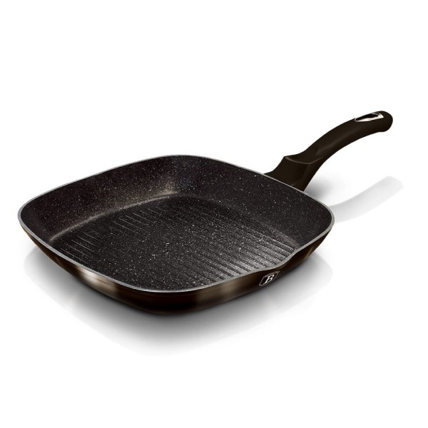 Patelnia grillowa Berlinger Haus Shiny Black 28x28 cm granitowa