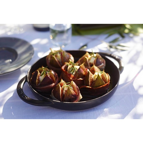 Пательня гриль Staub Okrągła 26 см чавунна з двома ручками для приготування на грилі