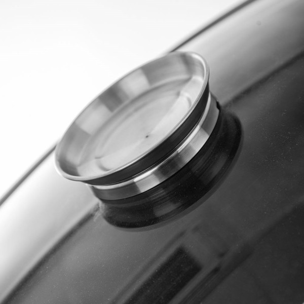 Patelnia grillowa, Orion GRANDE 43x28x6 cm, granitowa z pokrywką, głęboka