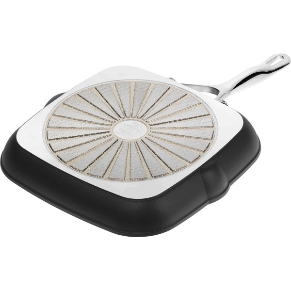 Patelnia grillowa Ballarini Alba tytanowa indukcyjna 28 cm do kuchni