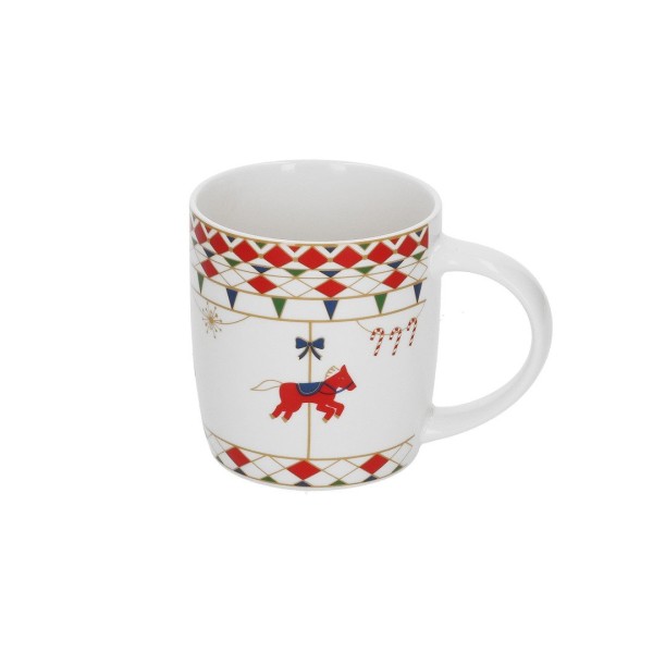 Кружка Rose&Tulipani Xmas Carousel 370 мл для святкового настрою та щоденного вжитку