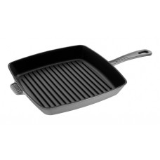 Patelnia grillowa Staub Kwadratowa żeliwna 30 cm grafitowa do grillowania