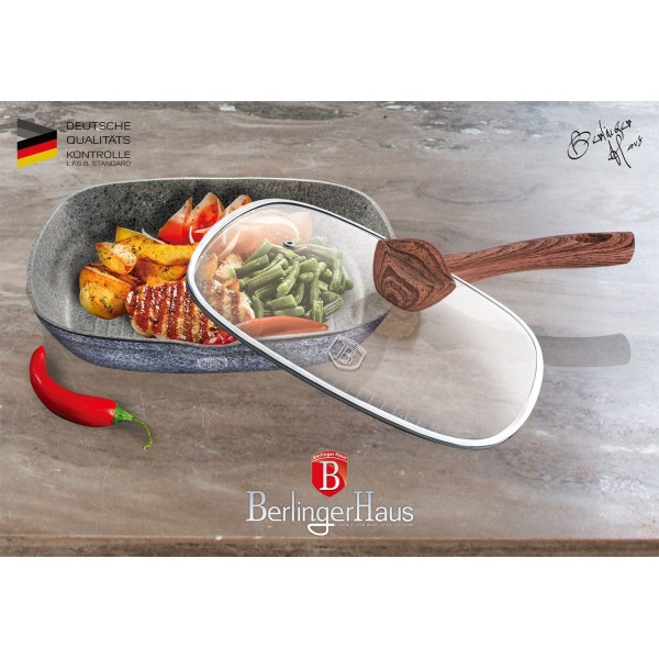 Пательня гриль Berlinger Haus Forest Line 28 см для приготування гриль-страв