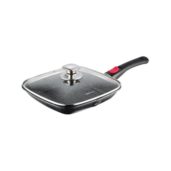 Patelnia grillowa Kinghoff KH-1510 24 cm granitowa odłączany uchwyt