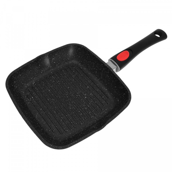 Patelnia grillowa Kinghoff KH-1510 24 cm granitowa odłączany uchwyt