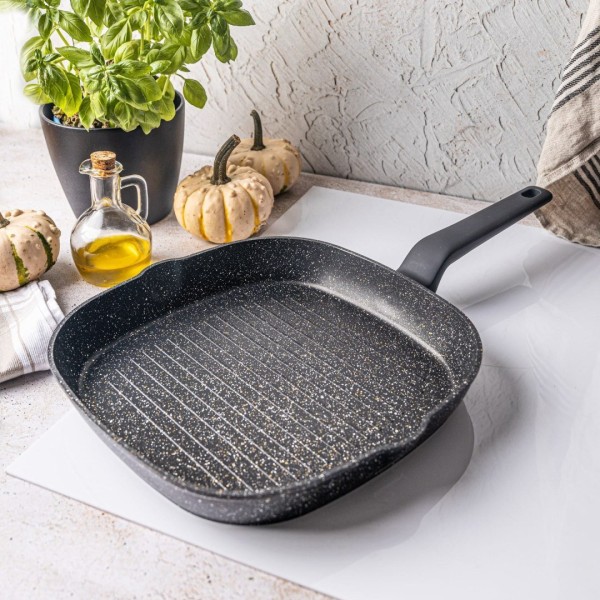 Patelnia grillowa Klausberg KB-7662 28 cm z powłoką marmurową do grillowania w domu