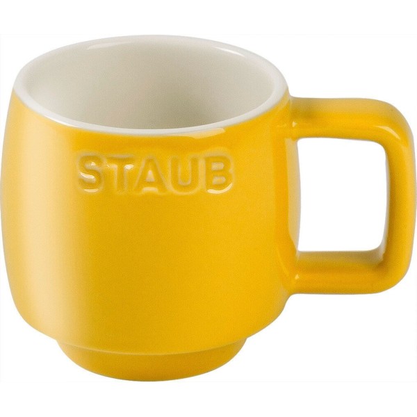 Чашка керамічна Staub Serving, жовта, 100 мл для сервірування столу
