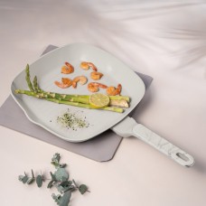 Пательня гриль BerlingerHaus Sahara Marble BH-8392 діаметром 28 см для приготування стейків і овочів