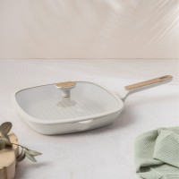 Пательня-гриль BerlingerHaus Sahara Nordic BH-8317, 28 см з кришкою для смаження на грилі