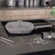 Пательня гриль BerlingerHaus Taupe BH-8097 з кришкою, 28 см для приготування гриль-страв