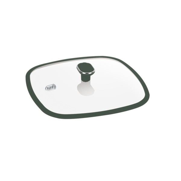 Пательня гриль BerlingerHaus BH-8162 Matte Green 28 см з кришкою для здорового приготування