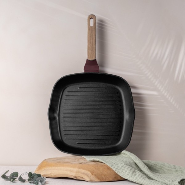 Пательня гриль BerlingerHaus Leonardo Nordic Collection 28 см для смаження на грилі вдома