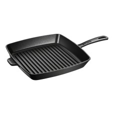 Patelnia grillowa Staub Kwadratowa żeliwna 30 cm czarna do grillowania