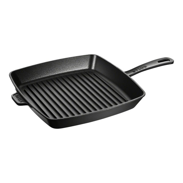 Patelnia grillowa Staub Kwadratowa żeliwna 30 cm czarna do grillowania