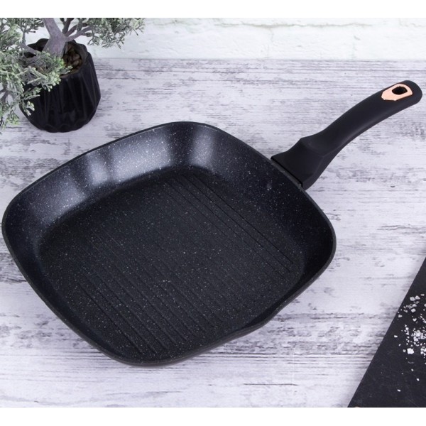 Пательня гриль BerlingerHaus BH-1636 28 см для приготування м'яса та овочів