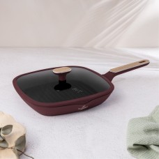 Пательня гриль BerlingerHaus Leonardo Nordic BH-8298 28 см з титановим покриттям і кришкою для приготування стейків та овочів