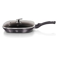 Patelnia grillowa Berlinger Haus Carbon Pro BH-6909 28x28 cm z powłoką granitową do grillowania w kuchni