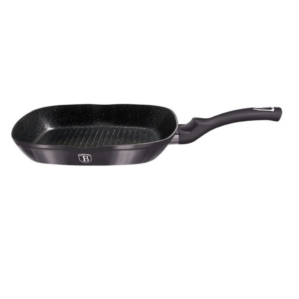 Patelnia grillowa Berlinger Haus Carbon Pro BH-6909 28x28 cm z powłoką granitową do grillowania w kuchni