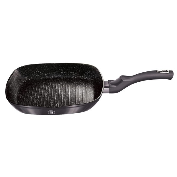 Patelnia grillowa Berlinger Haus Carbon Pro BH-6909 28x28 cm z powłoką granitową do grillowania w kuchni